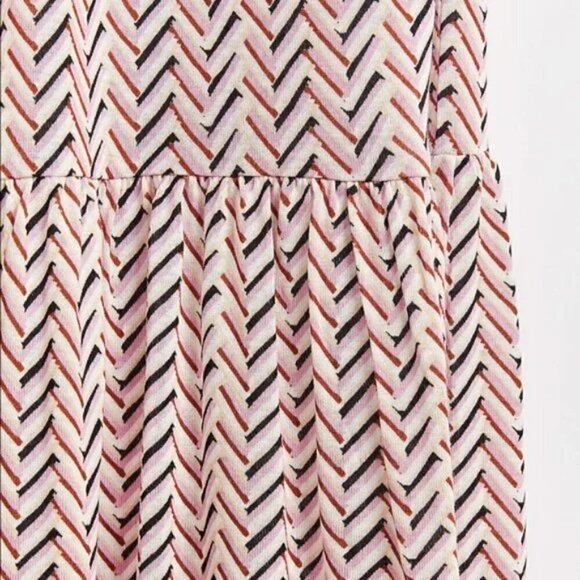 LOFT Chevron Print Flounce Pocket Maxi Dress Small - Picture 8 of 13
